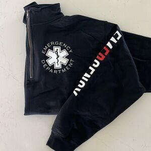 Quarter zip emergency department crew neck